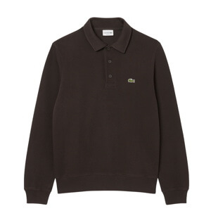 Lacoste Ribbed Cotton Polo Collar Sweatshirt